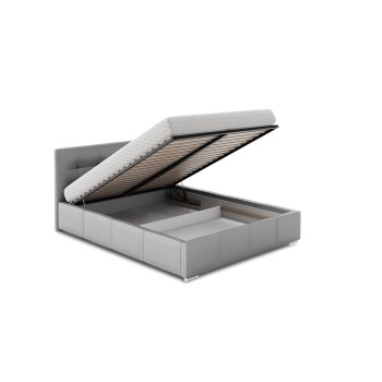 Doppelbett GLAMOUR Polsterbett mit Kristallknöpfen