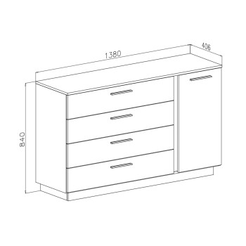Kommode LINA Weiß hochglanz mit Chrom Griffen und LED Kommode LINA Weiß hochglanz mit Chrom Griffen und LED