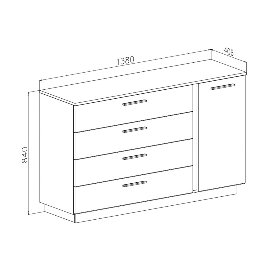 Kommode LINA Weiß hochglanz mit Chrom Griffen und LED Kommode LINA Weiß hochglanz mit Chrom Griffen und LED