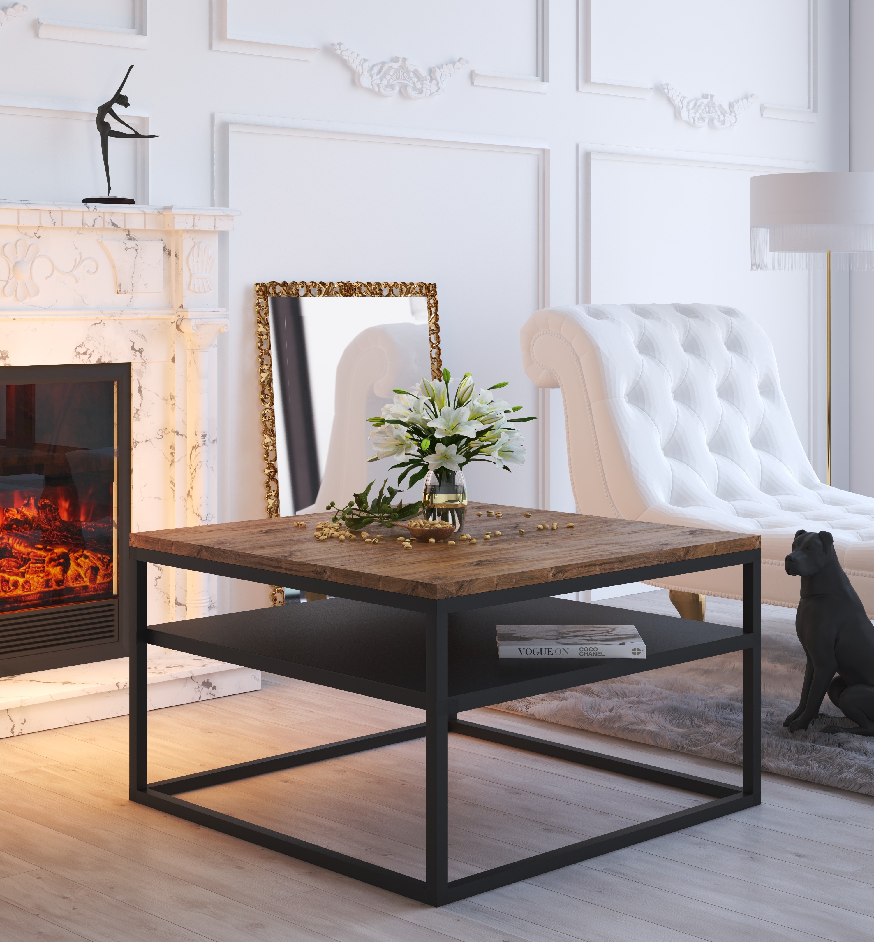 Couchtisch NOVA mit Ablage Eiche Wotan/Sonoma/Artisan/Stirling