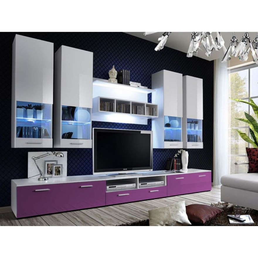 ALFA II Wohnwand mit LED-Beleuchtung