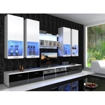 ALFA II Wohnwand mit LED-Beleuchtung