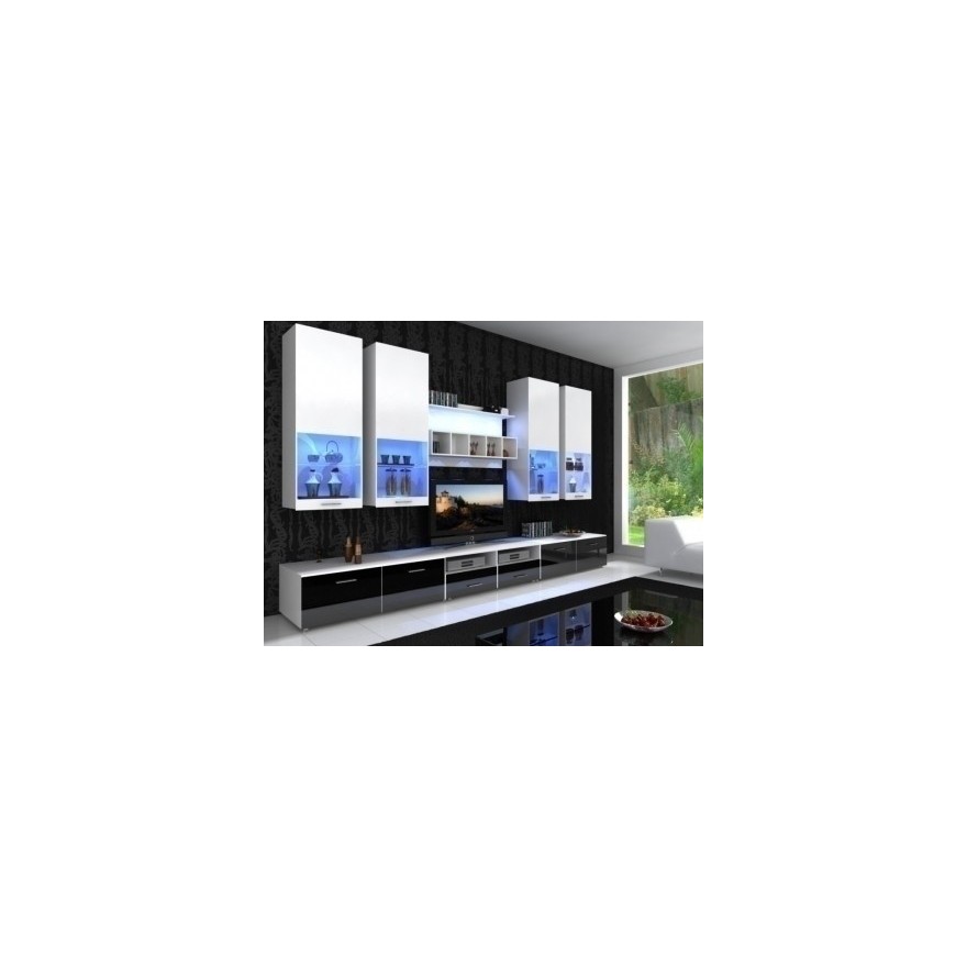 ALFA II Wohnwand mit LED-Beleuchtung