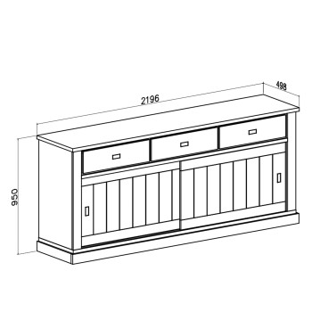 Kommode VINCI Andersen Kiefer / Wotan Eiche