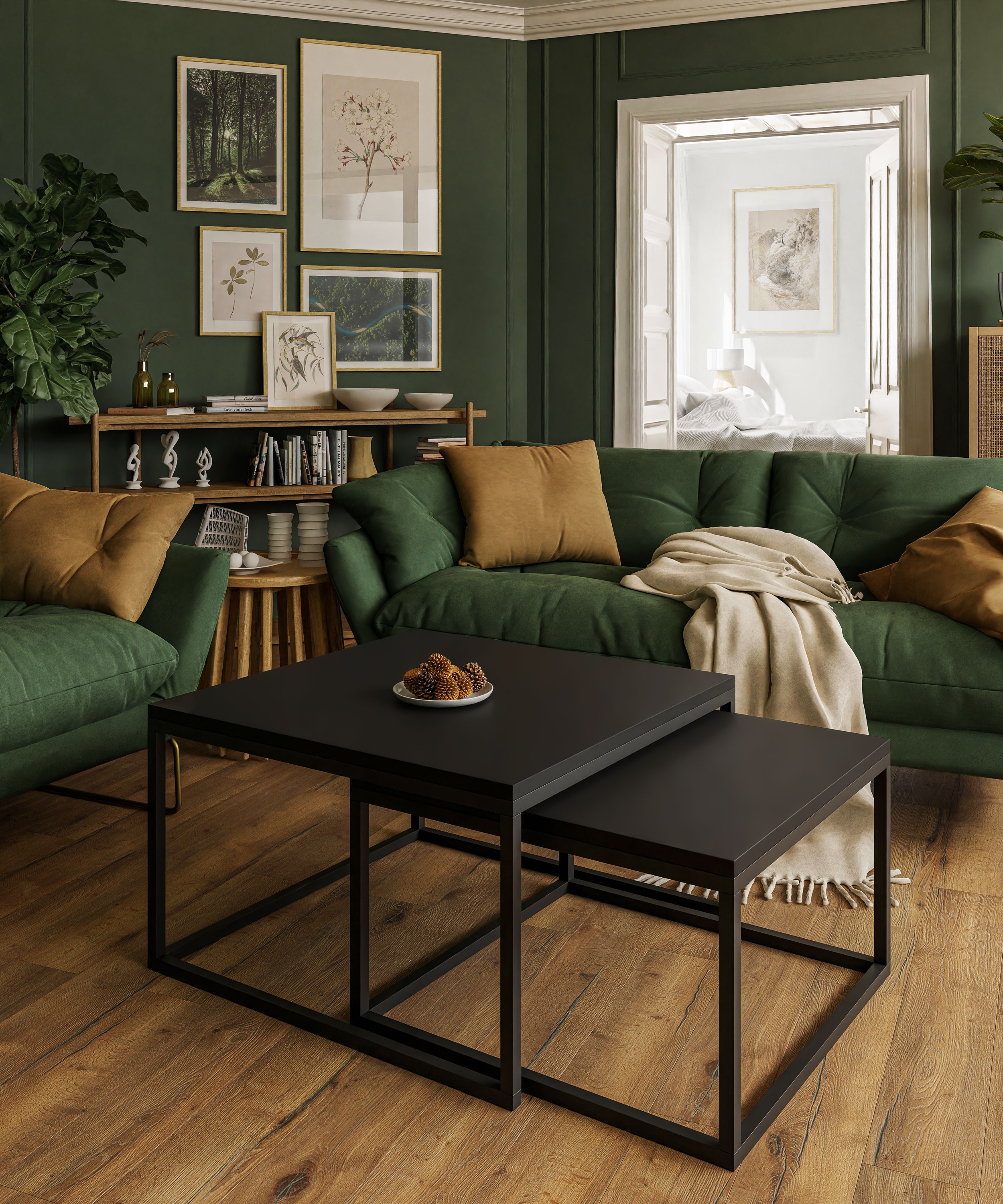 Ława Yoshi 2w1 stolik kawowy czarny mat