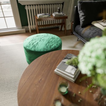 Runder Couchtisch CIRI mit Polsterhocker Eiche Wotan Artisan Stirling