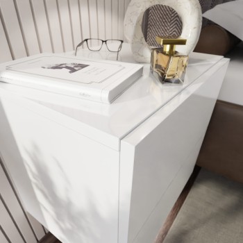 Nachttisch LINA LUX Hängeschrank Hochglanz