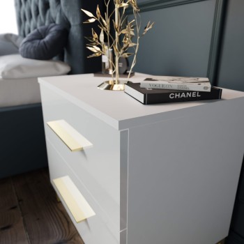 Szafka nocna LINA GOLD NÓŻKI wysoki połysk Szafka nocna LINA GOLD NÓŻKI wysoki połysk