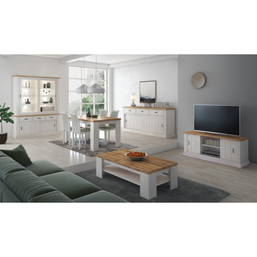 Couchtisch VINCI Kaffeetisch Andersen Kiefer / Wotan Eiche