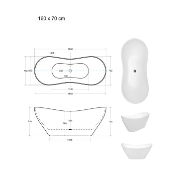 Freistehende Badewanne LIVIA