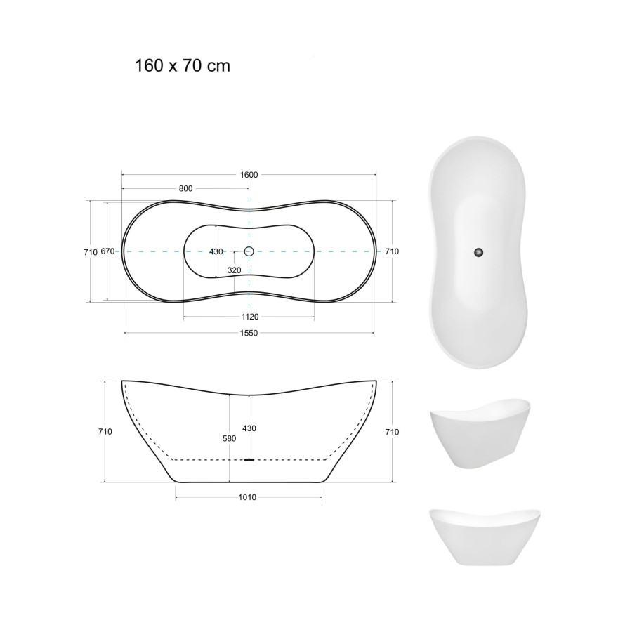 Freistehende Badewanne LIVIA