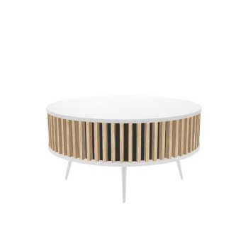 Runder Couchtisch ROUND mit Lamellen