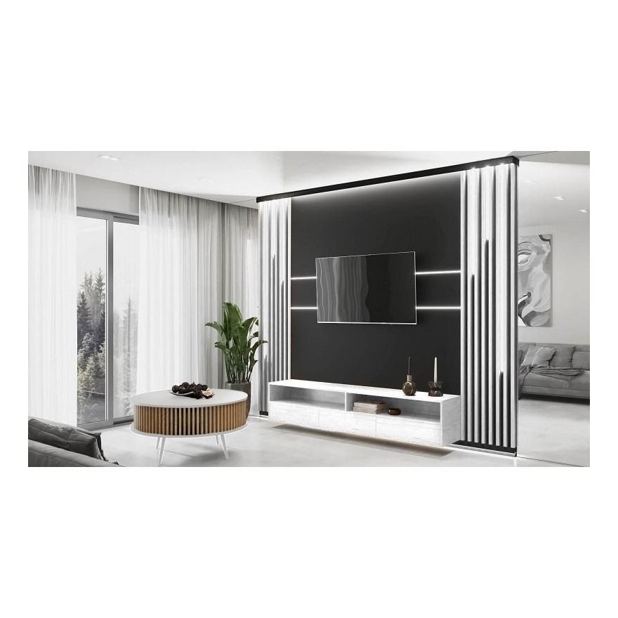 Runder Couchtisch ROUND mit Lamellen