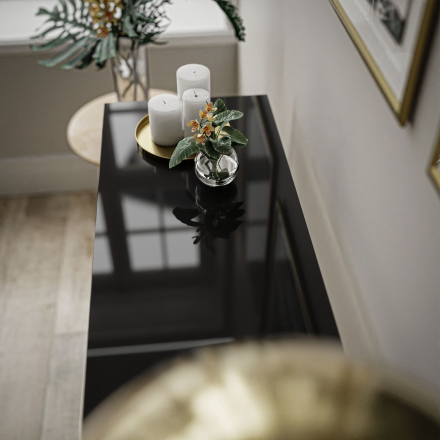 Konsolentisch MODERN 100 cm Gold Matt