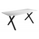 Ausklappbarer Tisch X ART 150-198 cm Weiß Matt