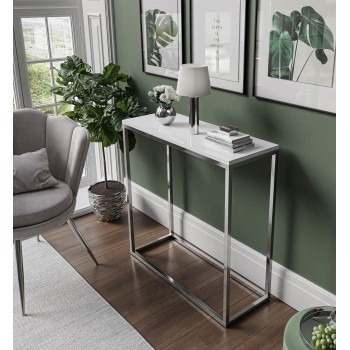 Konsolentisch MODERN 80/100 cm Hochglanz/Chrom