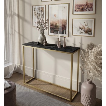 Konsolentisch MODERN BETON 80/100 cm Gold Matt