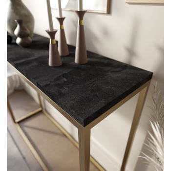 Konsolentisch MODERN BETON 80/100 cm Gold Matt