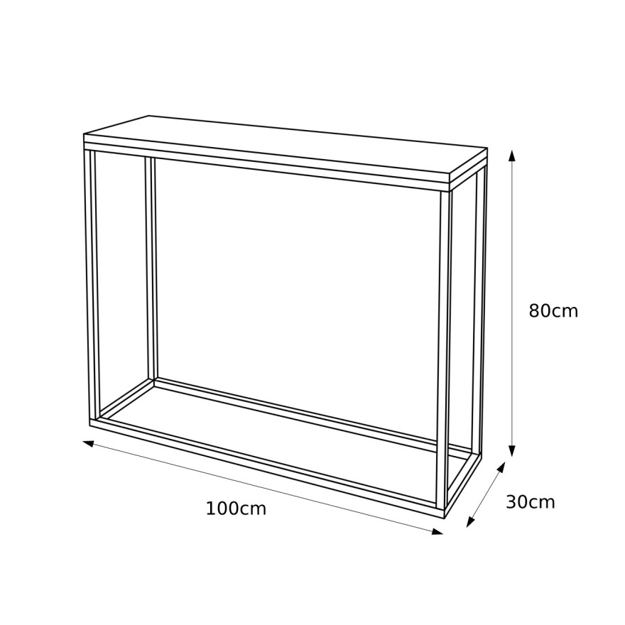 Konsolentisch MODERN BETON 80/100 cm Gold Matt