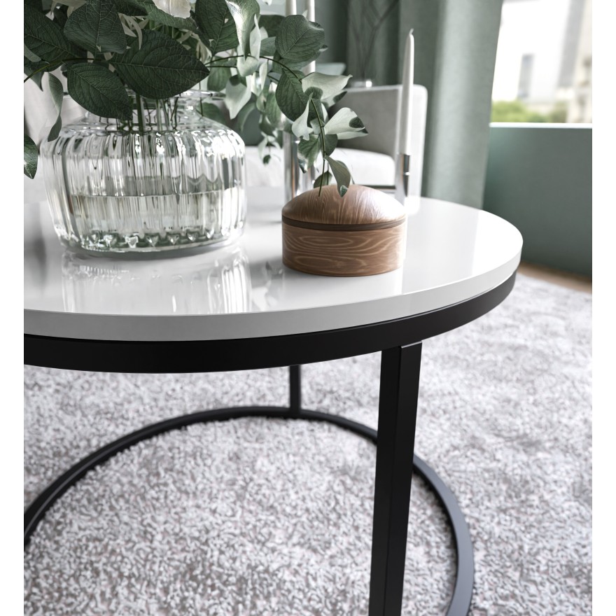 Runder Couchtisch CIRI Hochglanz