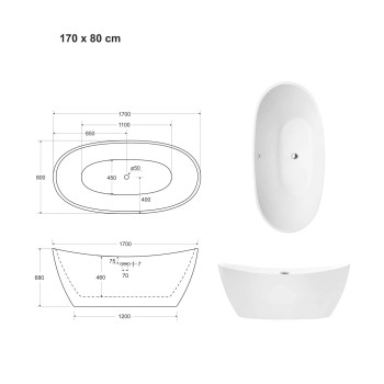 Freistehende Badewanne ALIA