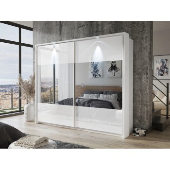 Schrankaufsatz 254 cm mit Beleuchtung