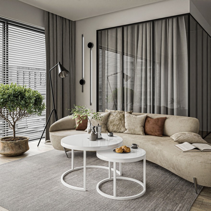 Runder Couchtisch 2in1 CIRI