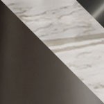 Grau / Weiß marmour + glas