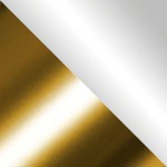 Gold Chrom / Weiß Hochglanz