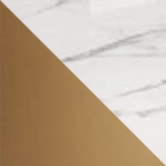 Gold Matt / Weiß marmour